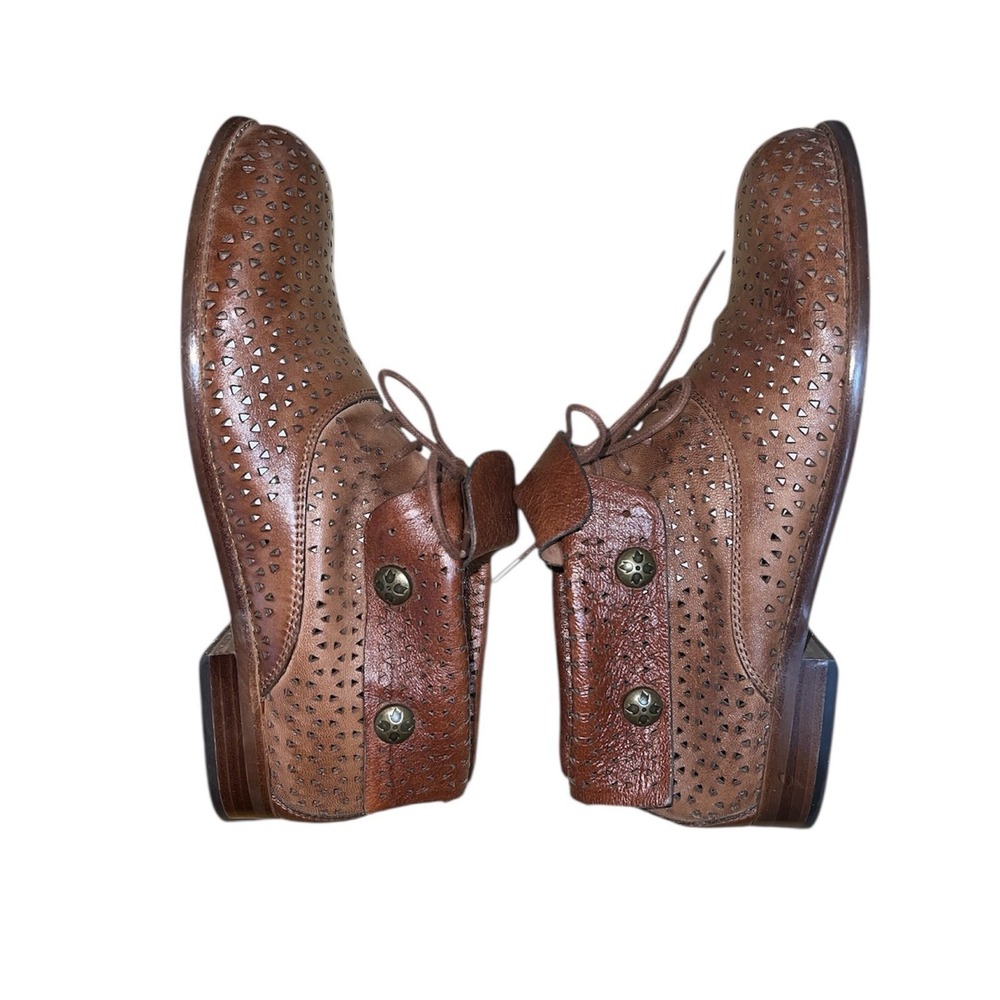 Patricia Nash Women's Sabrina Leather Ankle Boots Size 7.5 Italian Laser Cut - Picture 7 of 12
